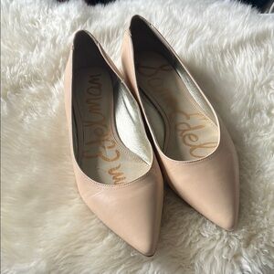 Sam Edelman Cream Flats with Pointed Toe Rae Design